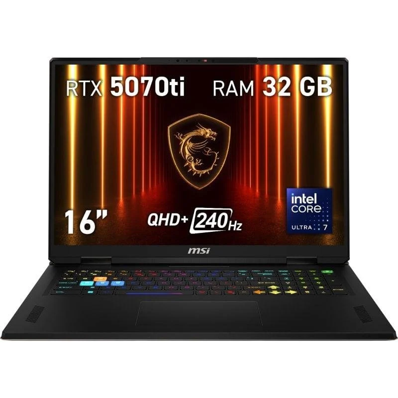 Detalle de MSI Vector 16 HX AI portátil 16" 32GB RAM RTX 5070 Ti
