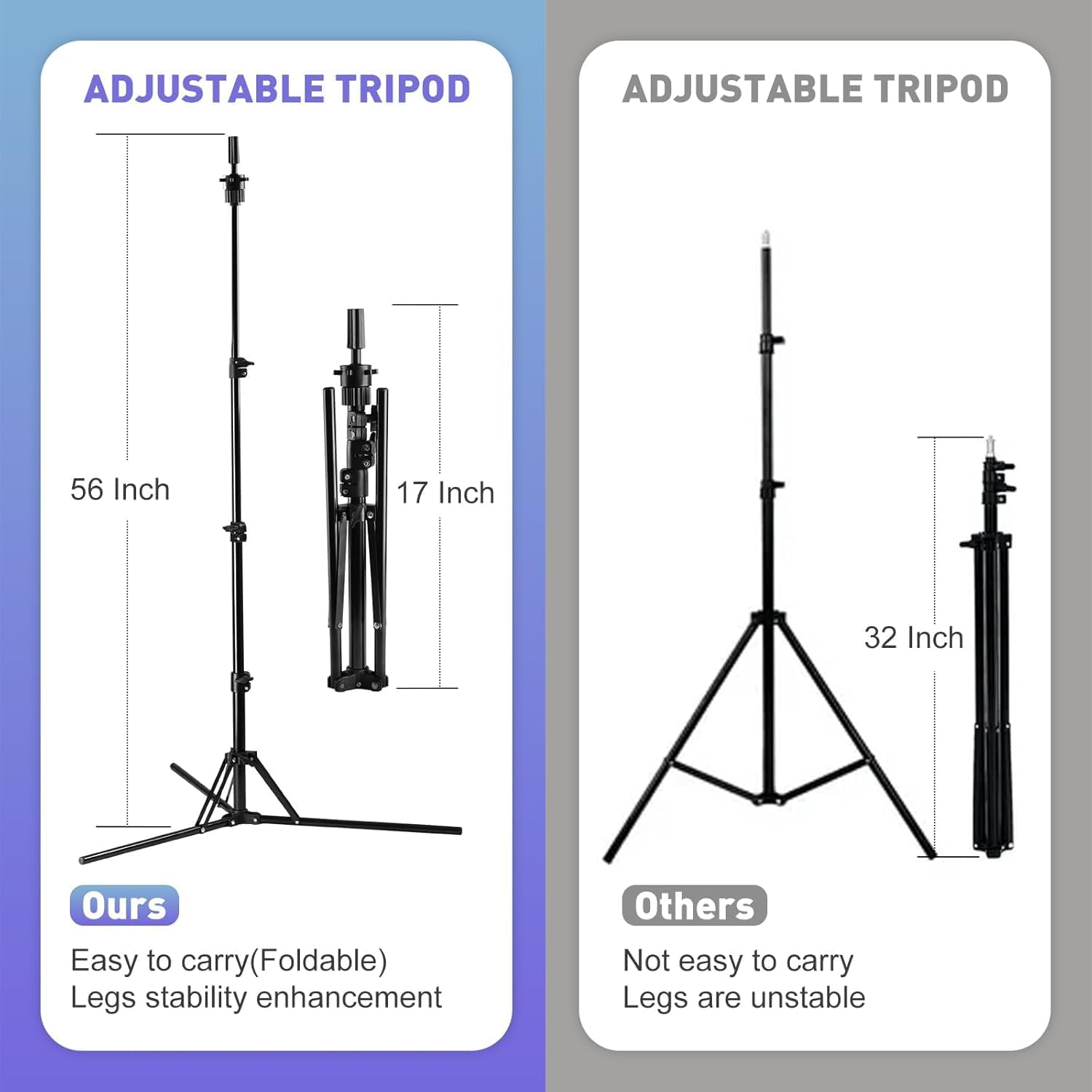Detalle de Neverland 63 Inch Wig Stand with Tripod Base for Training Mannequin Heads