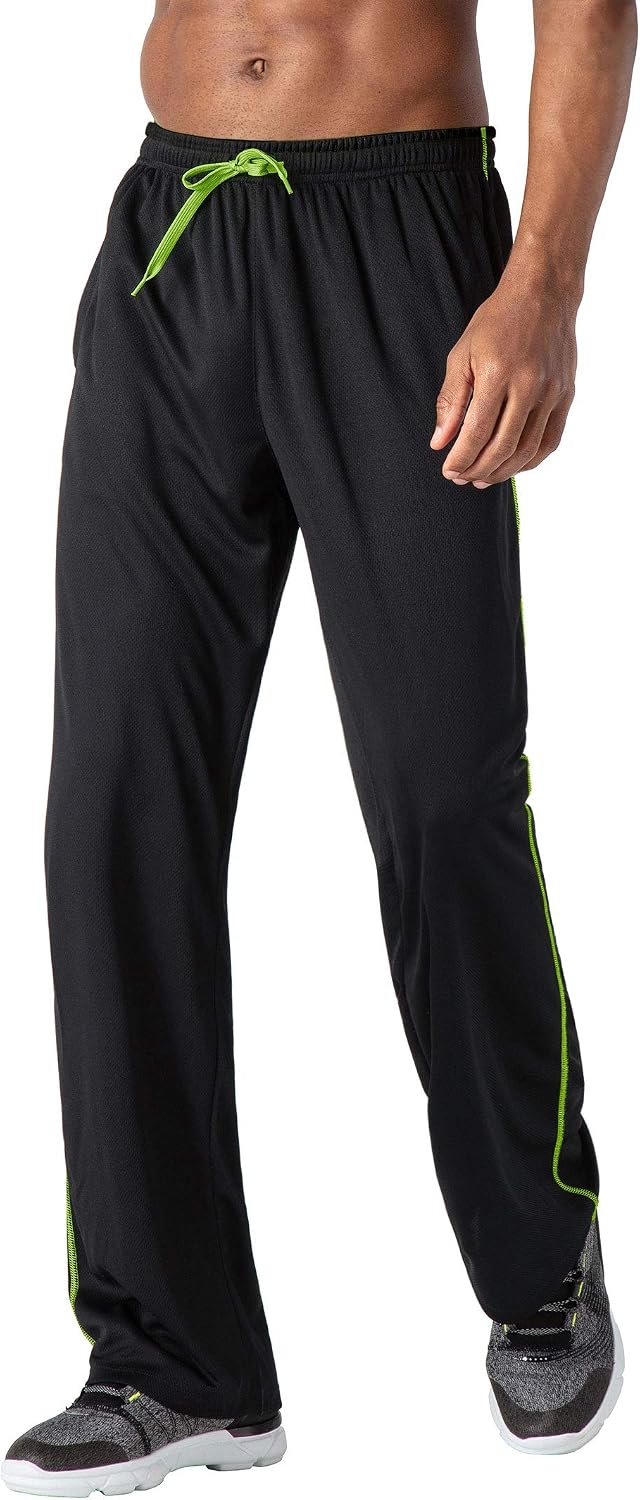 Detalle 2 de KEFITEVD Herren leichte Jogginghose mit Meshgewebe, Zip-Taschen & offenem Beinabschluss