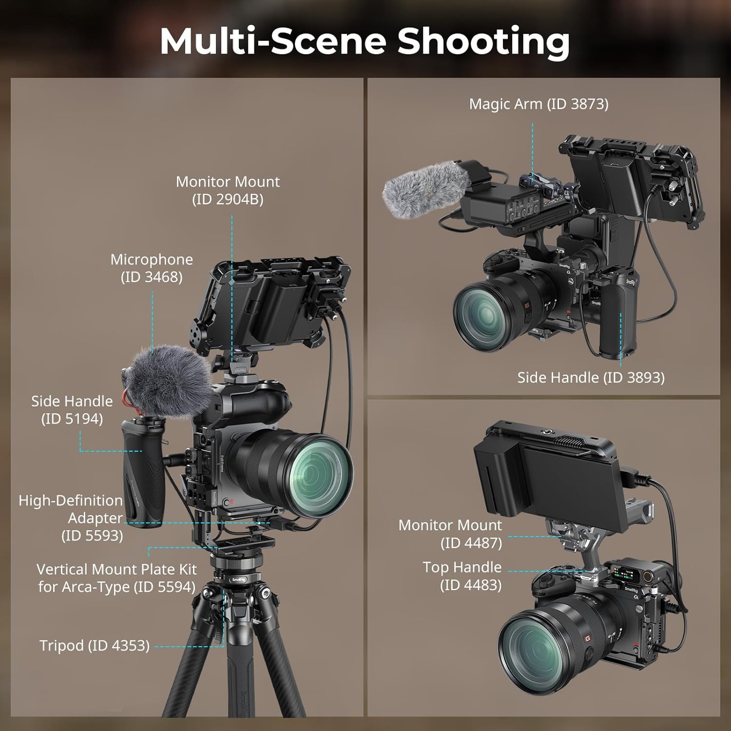 Thumbnail 6 de SmallRig Cage pour Sony FX2 avec HawkLock et plaque supérieure – fixation rapide et modularité