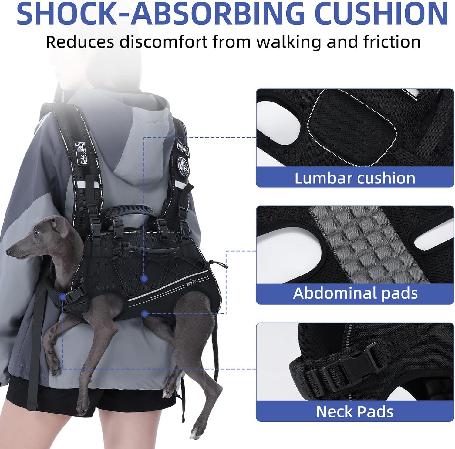 Detalle 2 de Wakytu Rucksack-Tragetasche für kleine Hunde 4–8 kg