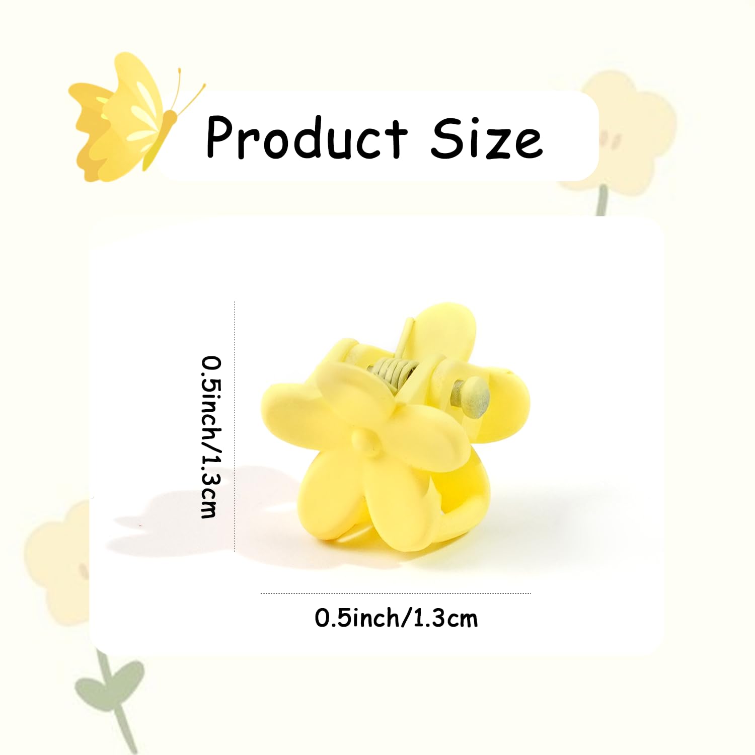 Detalle 1 de CÉLLOT Mini Flower Hair Claw Clips, 96 Pieces in 24 Colors with Organizer