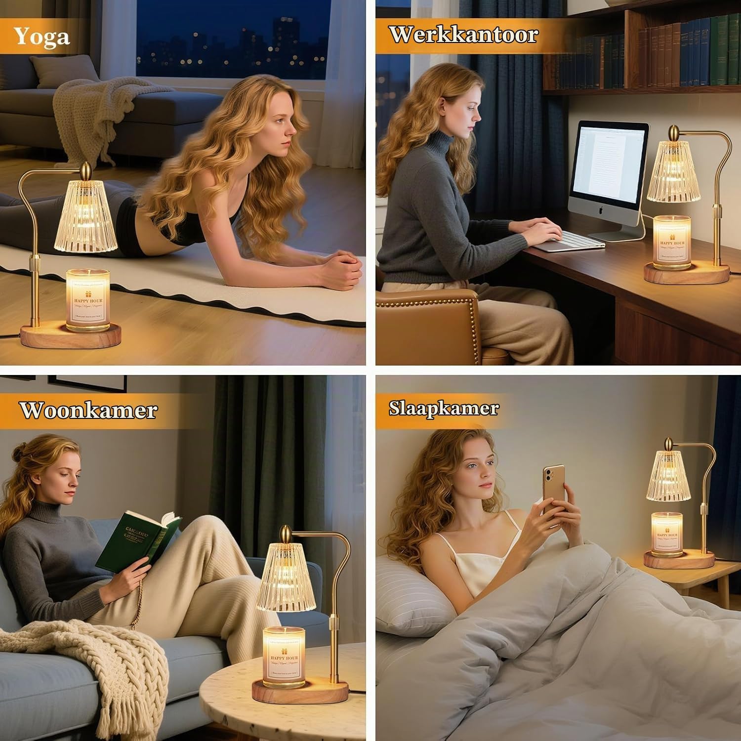 Thumbnail 6 de Loowoko 072 kaarsverwarmerlamp met timer, dimmer en verstelbare arm