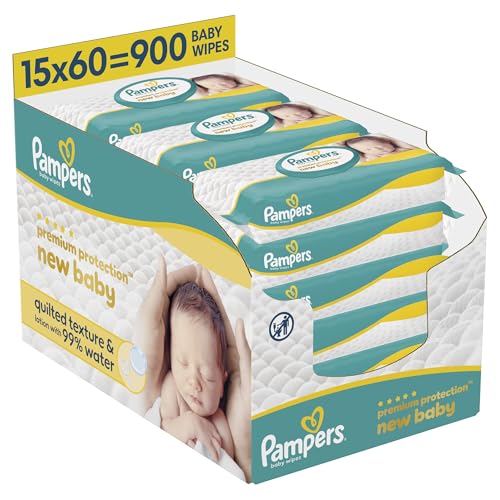 Pampers New Baby Wipes, 900 Count