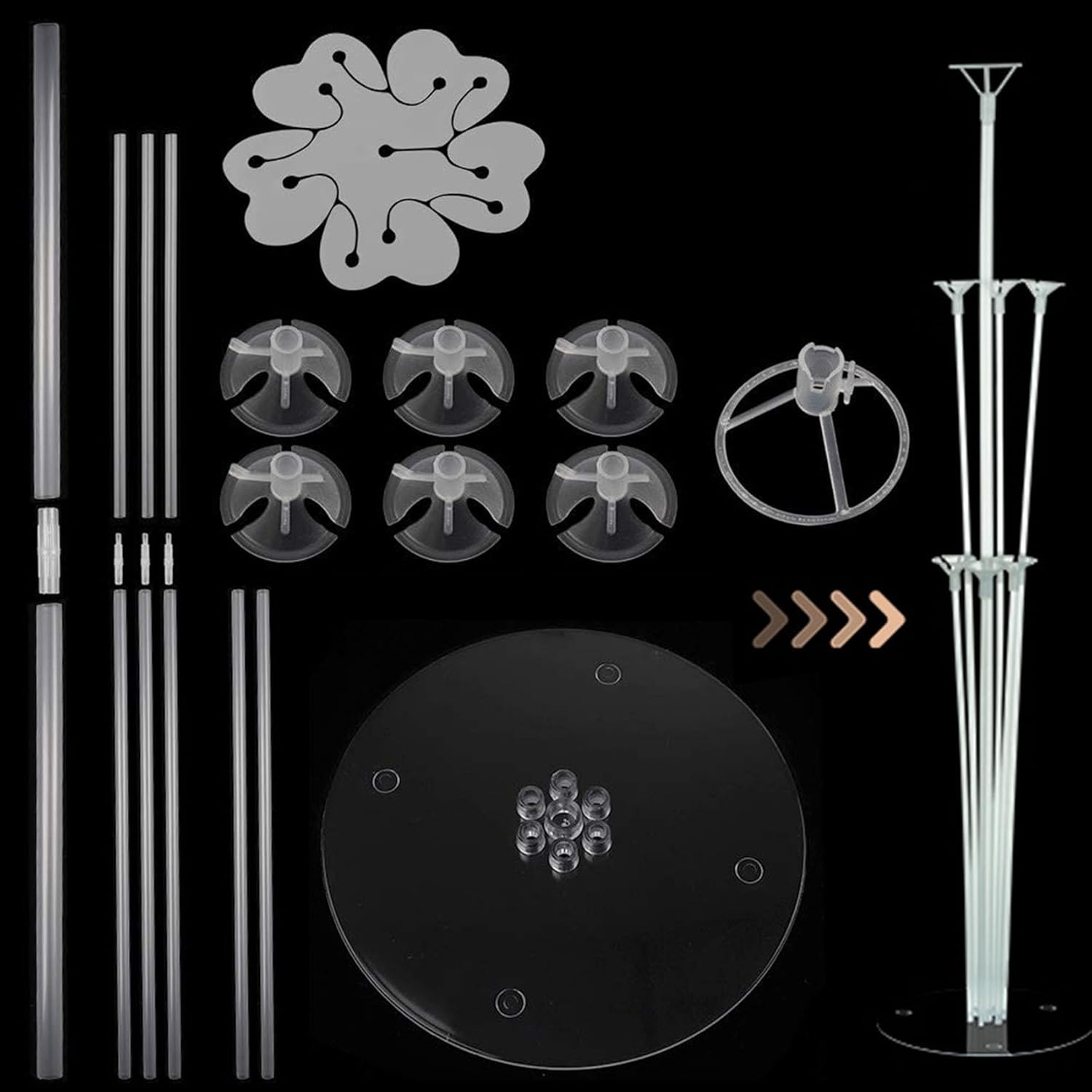 Thumbnail 2 de 10 Sets Balloon Stand Kits 70cm table balloon stand 🎈