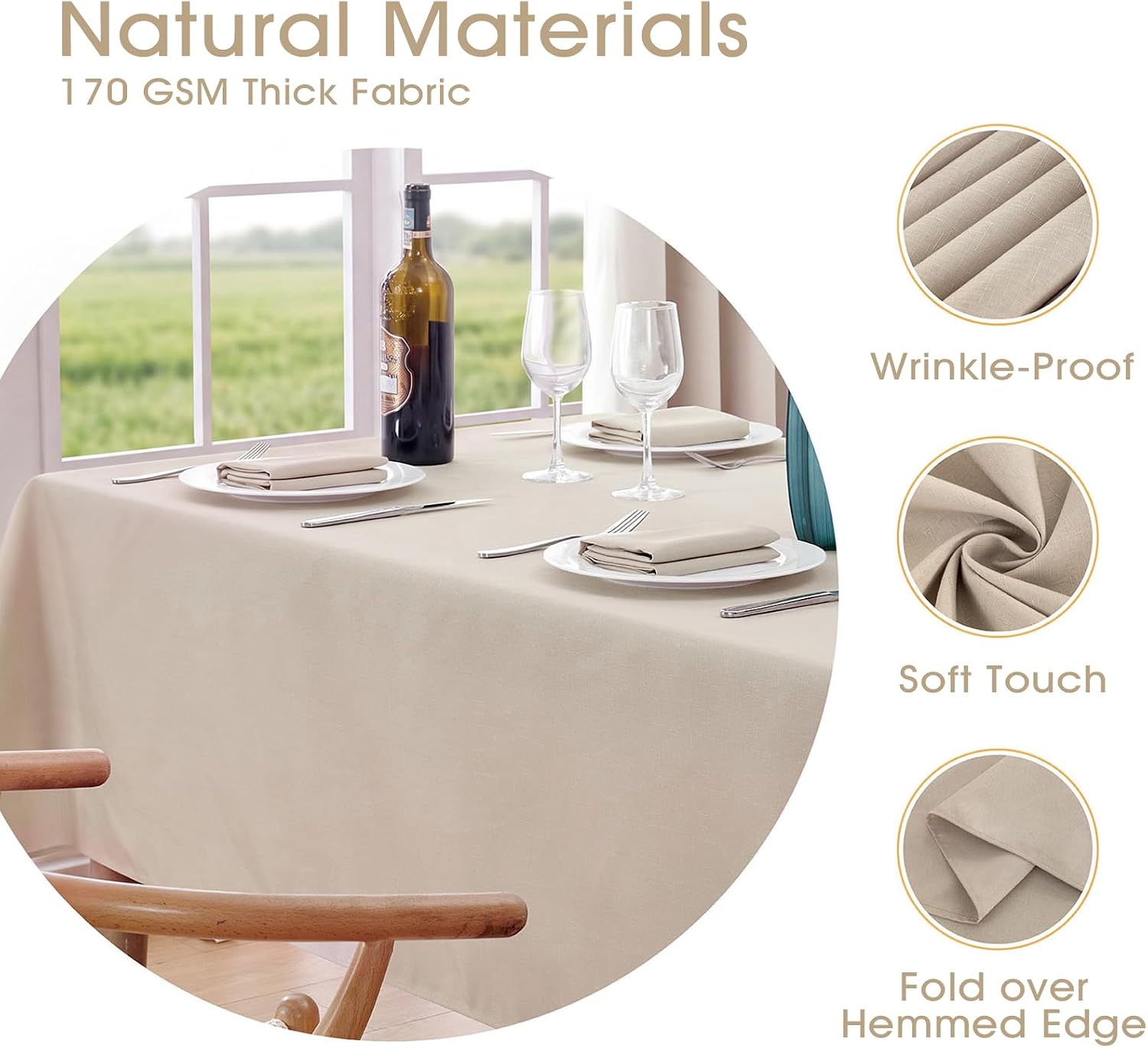 Detalle de Veblandy Rectangle Tablecloth 60x104 🍽