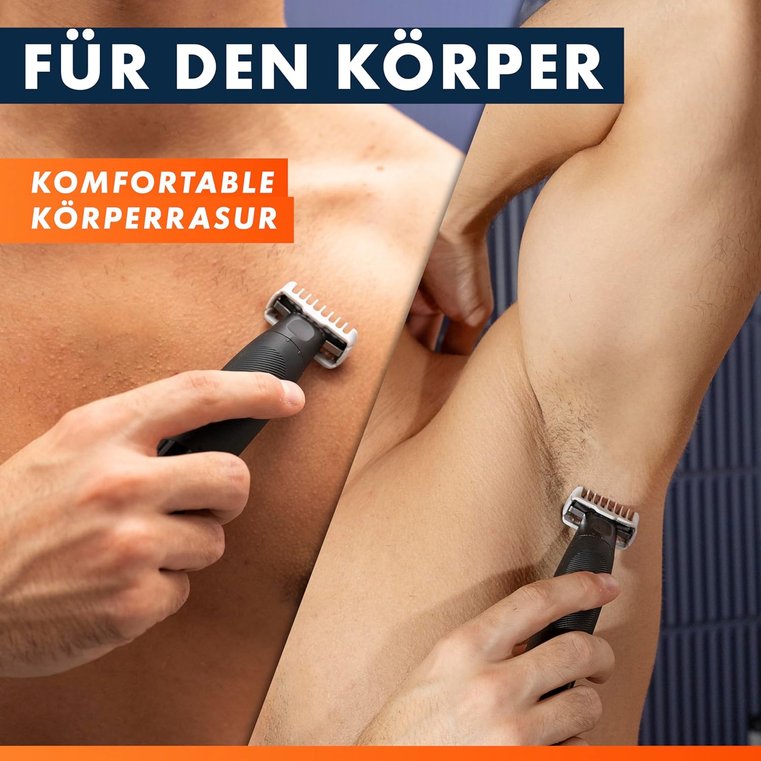 Thumbnail 3 de Gillette Fusion One Hybrid Rasierer für Herren – elektrisch zum Rasieren & Barttrimmen, wasserdicht, inkl. Aufsätze