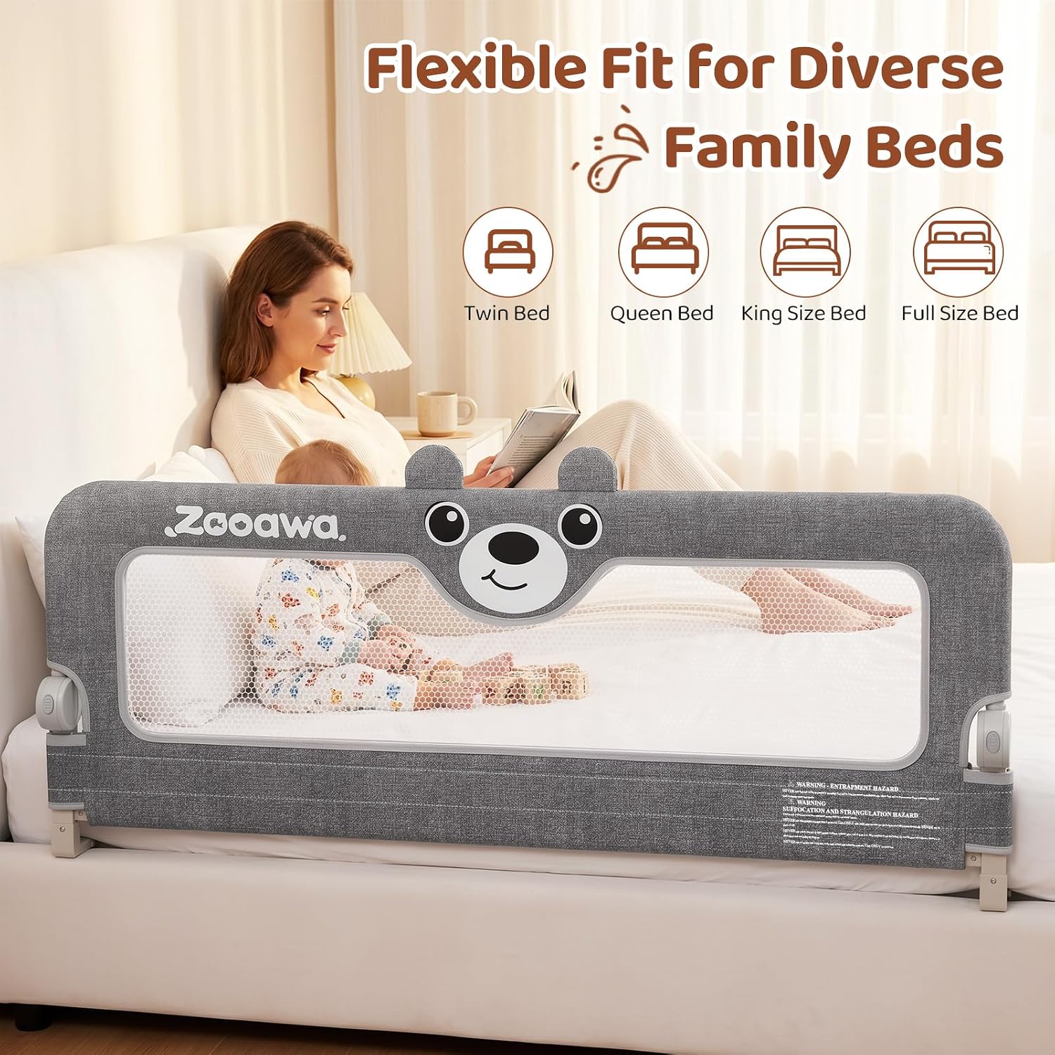 Thumbnail 6 de Toddler Bed Rail, 59-Inch Foldable Design