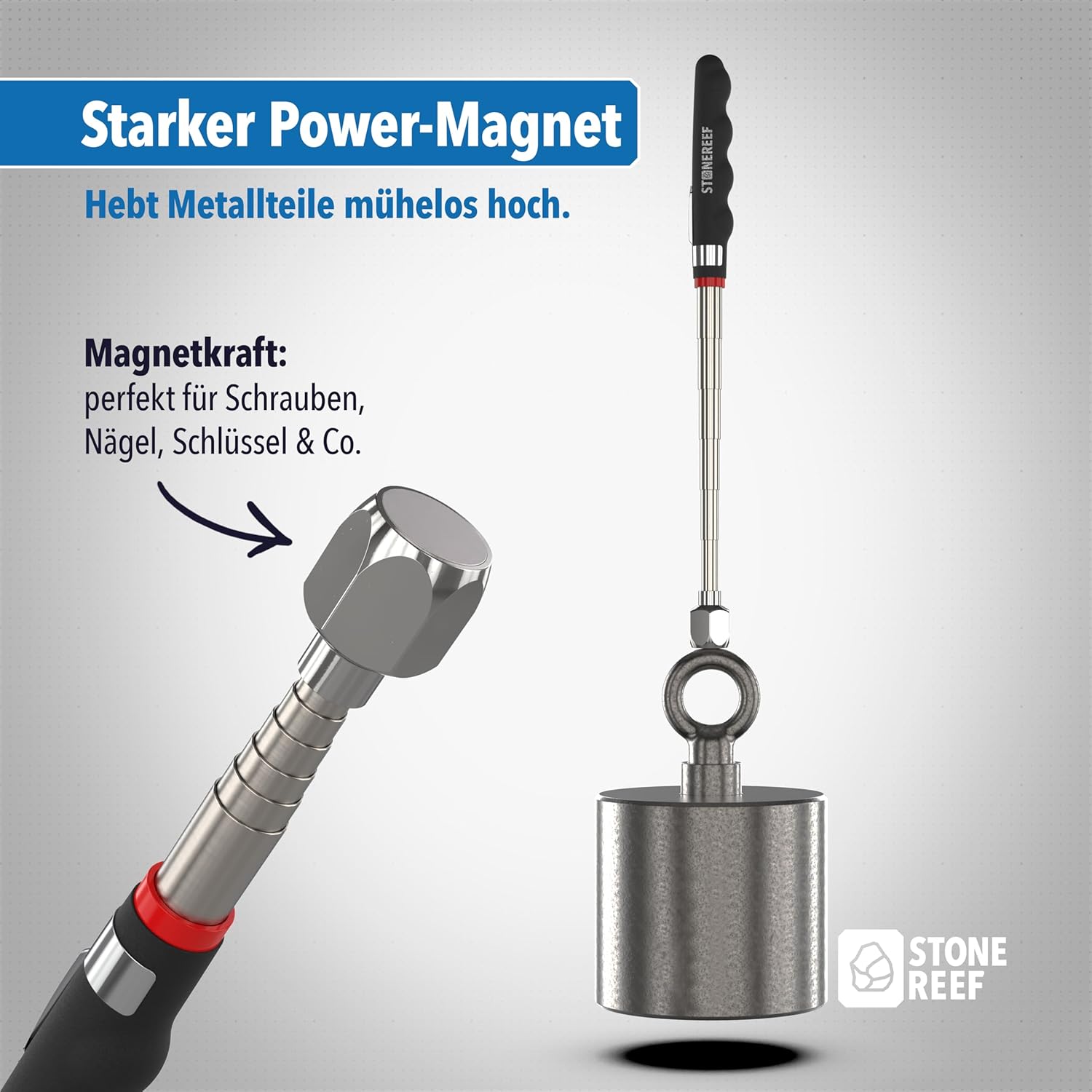 Thumbnail 3 de Teleskopischer Magnetheber Edelstahl 18–77 cm