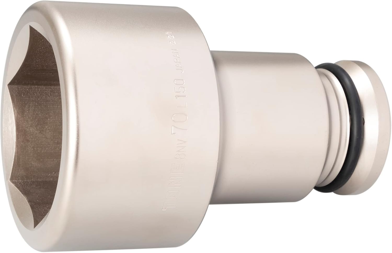 Detalle de トネ(TONE) 8NV-70L150 インパクト用超ロングソケット 70mm・差込角25.4mm