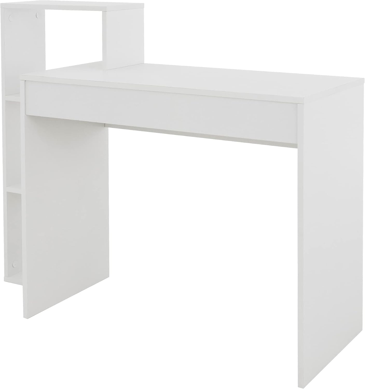 Thumbnail 2 de ML-Design Scrivania 2-in-1 con Libreria a 3 Ripiani 110 x 72 x 40 cm - Legno Bianco