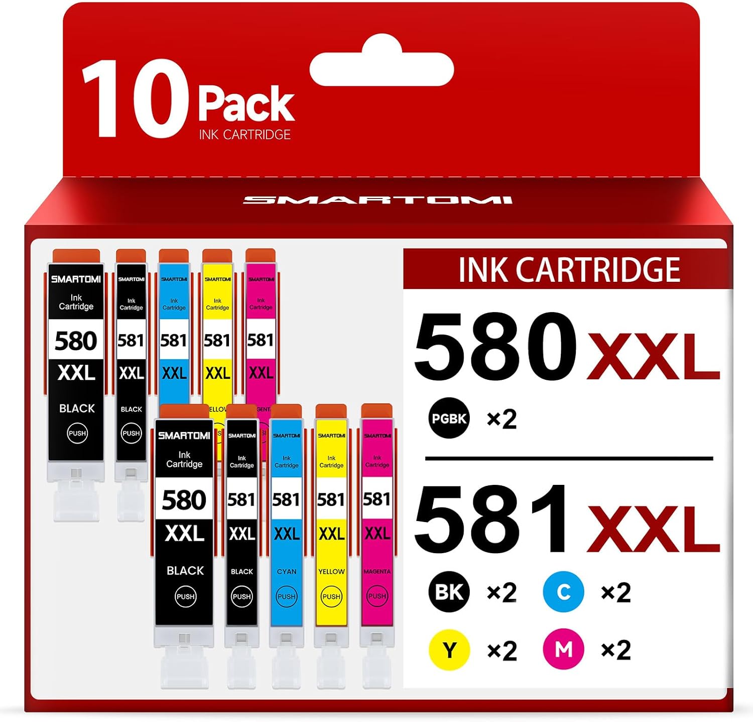 Detalle de PGI-580 CLI-581 XXL 10er-Pack kompatible Druckerpatronen