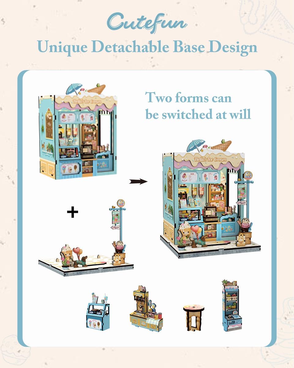 Detalle de Cutefun Book Nook DIY kit 196 pieces