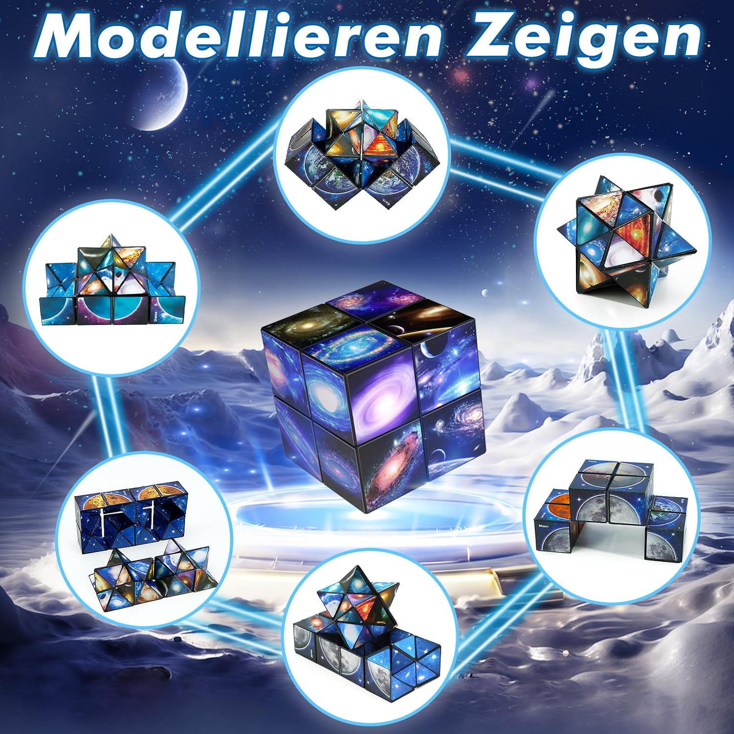 Detalle 1 de Euclidean Cube Sternenwürfel Zauberwürfel-Set 5,5 cm 🧩