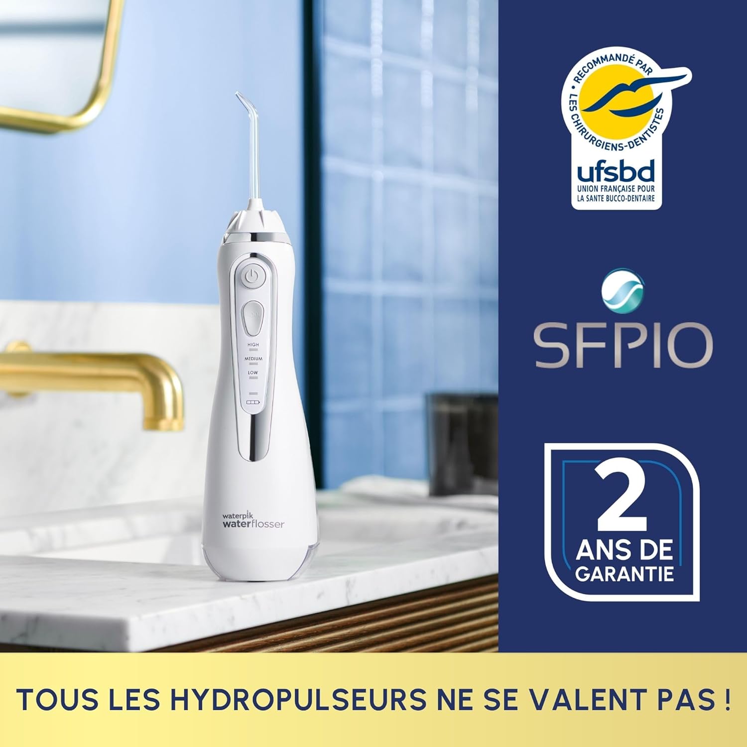 Detalle 2 de Waterpik Advanced WP-580EU hydropulseur sans fil 🦷