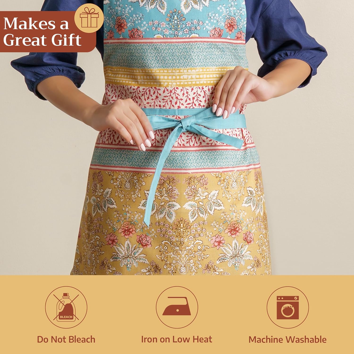 Thumbnail 4 de Maison d' Hermine 100% Cotton Apron with Pocket