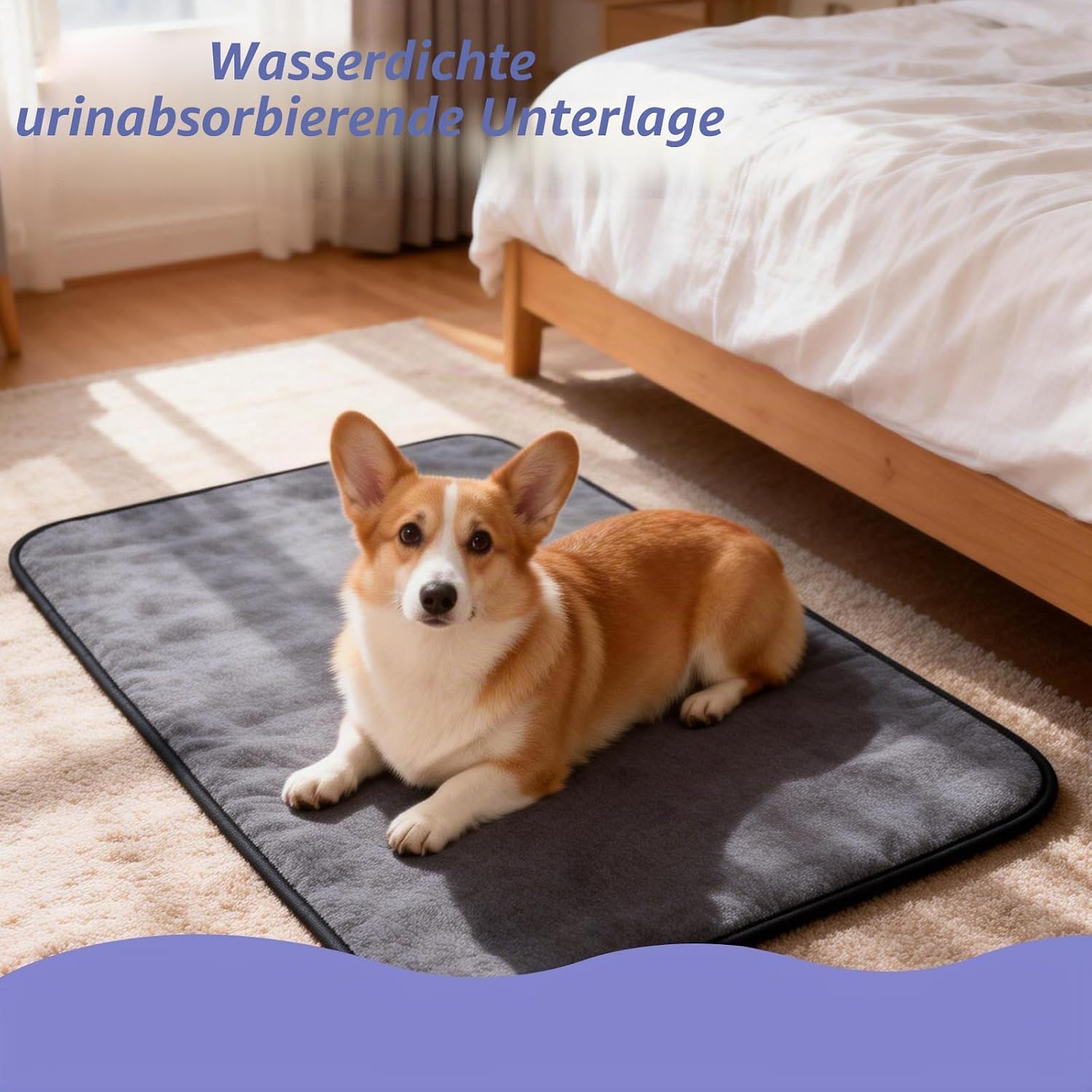 Detalle de 2 Stück Welpen Unterlagen 107 x 77 cm – Waschbare Puppy Pads wiederverwendbar