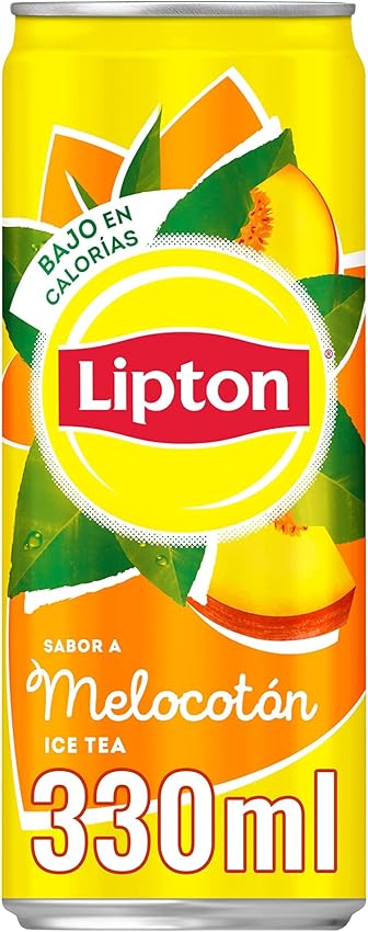 Detalle 2 de Lipton Té helado melocotón 24 latas 330 ml 🥤