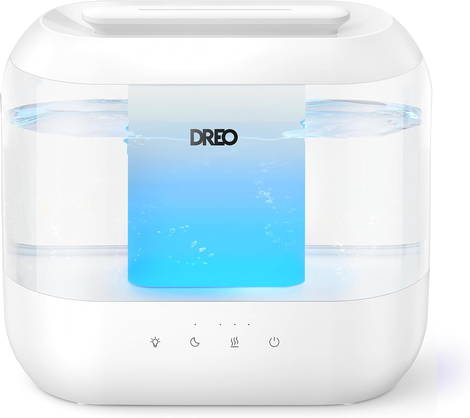 Detalle de DREO DR-HHM001 Ultrasonic Cool-Mist Humidifier, 4 L Top-Fill, Night Light