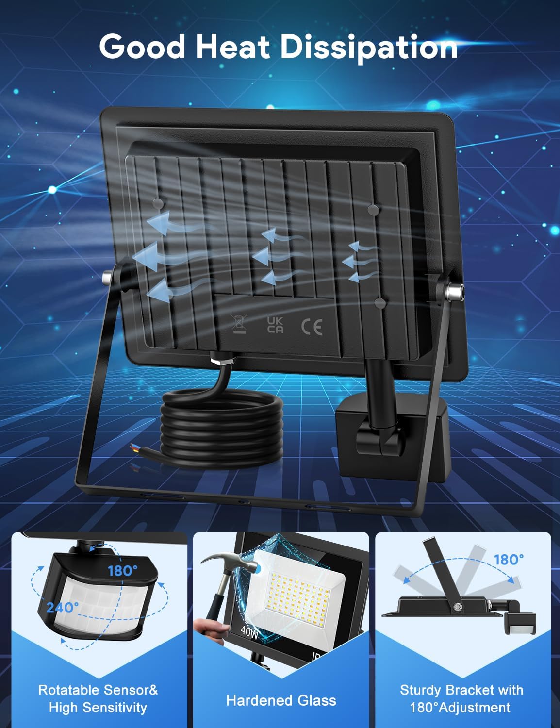 Thumbnail 4 de COTLEDL 40W Security Lights Outdoor 4500LM