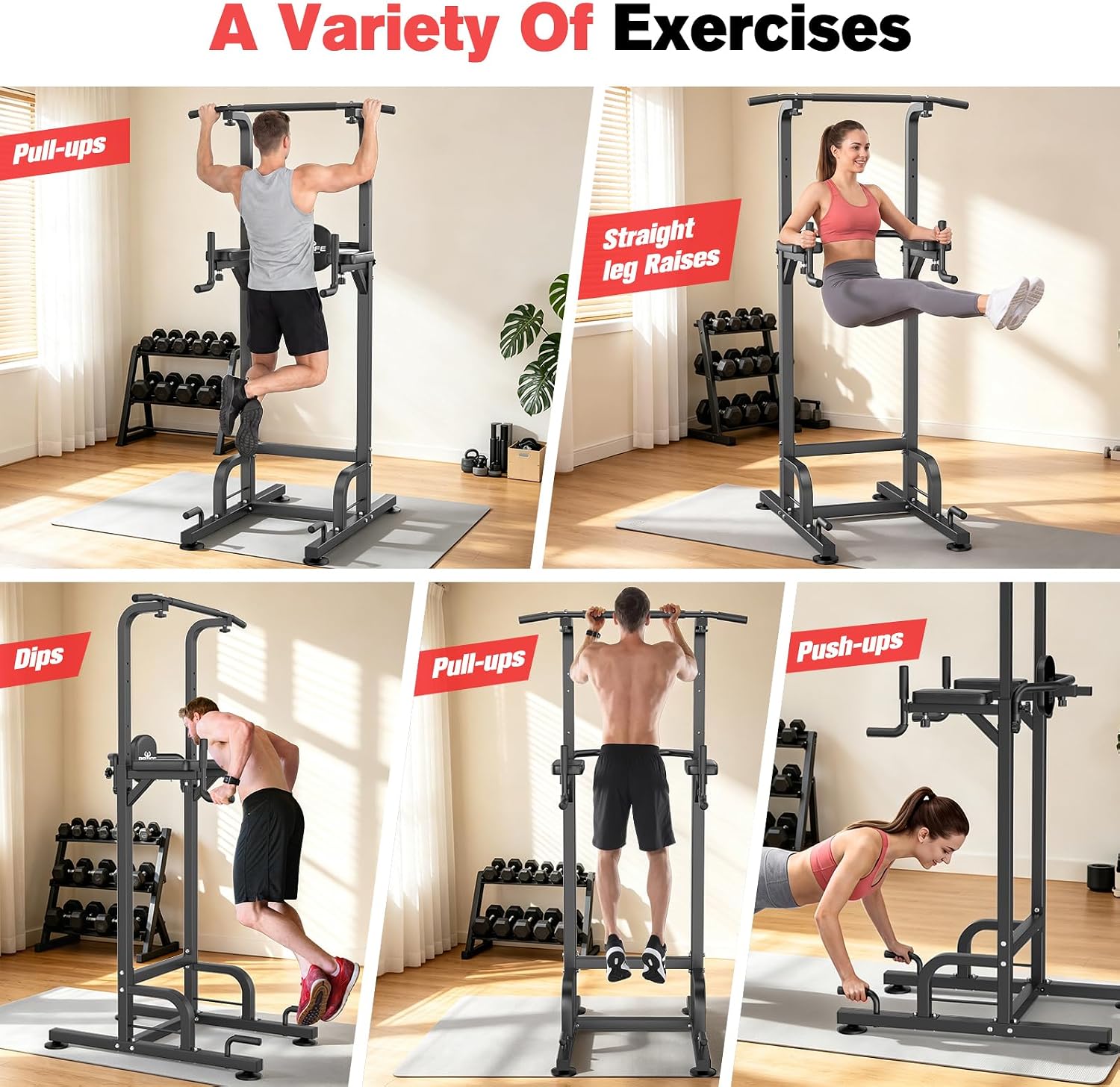 Thumbnail 1 de RELIFE REBUILD YOUR LIFE Free-Standing Power Tower, Adjustable Height, Alloy Steel