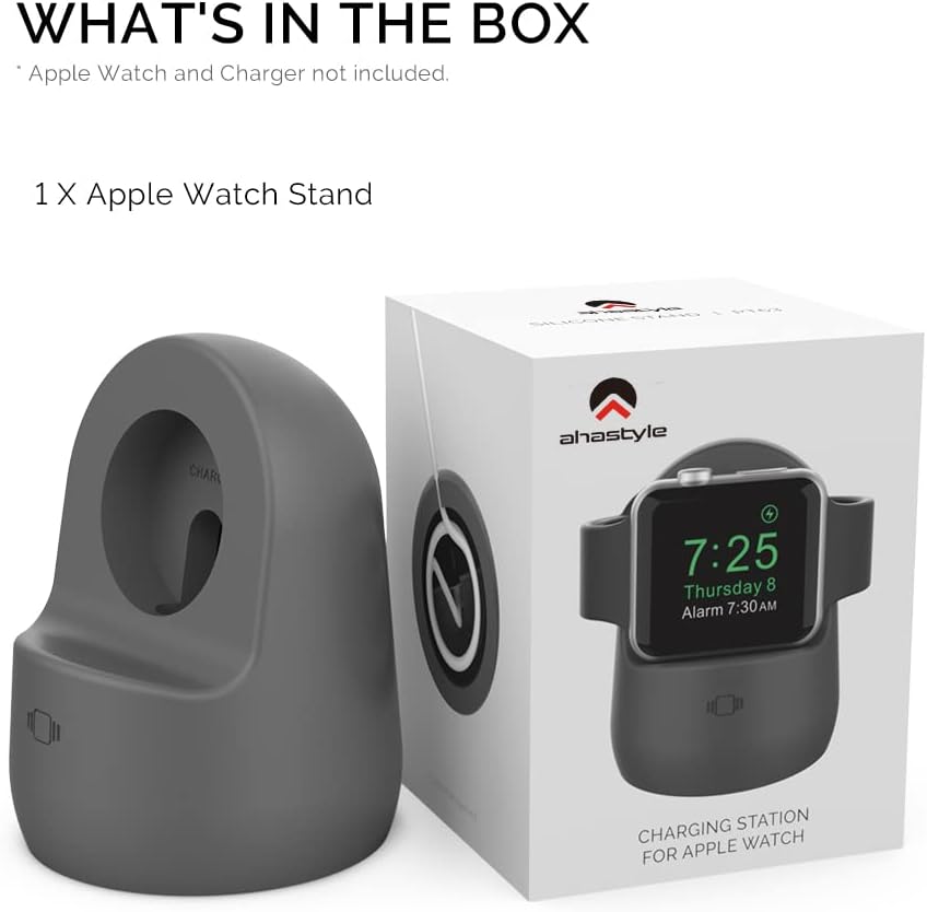 Thumbnail 6 de AHASTYLE Silicone Dock Stand for Apple Watch Charger – Nightstand-Mode Compatible