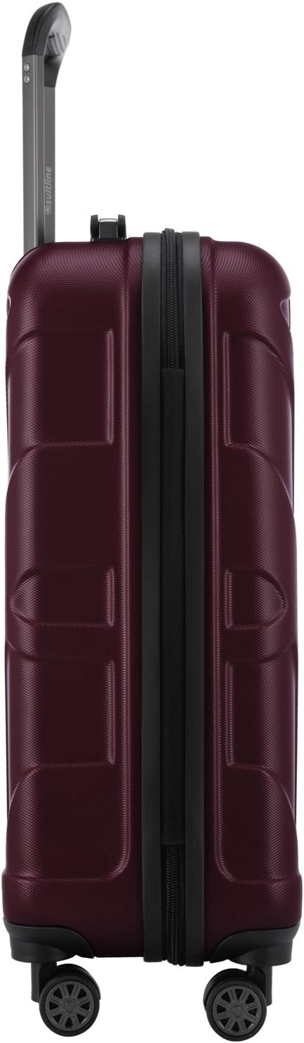 Detalle de SUITLINE Trolley Cabine Extensible en ABS 100% – Valise rigide avec compartiment pour ordinateur portable (55 cm, 38 L, Burgund)