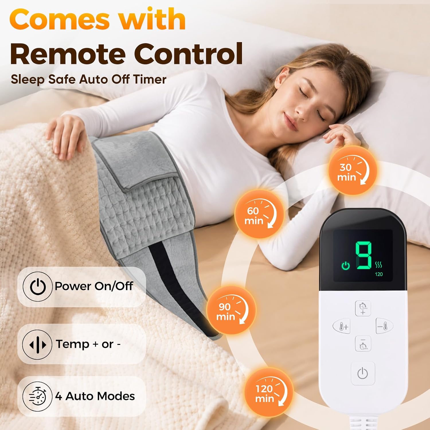 Detalle 2 de Irrespek HB-150130 Wearable Heating Pad with 9 Heat Settings and Timer