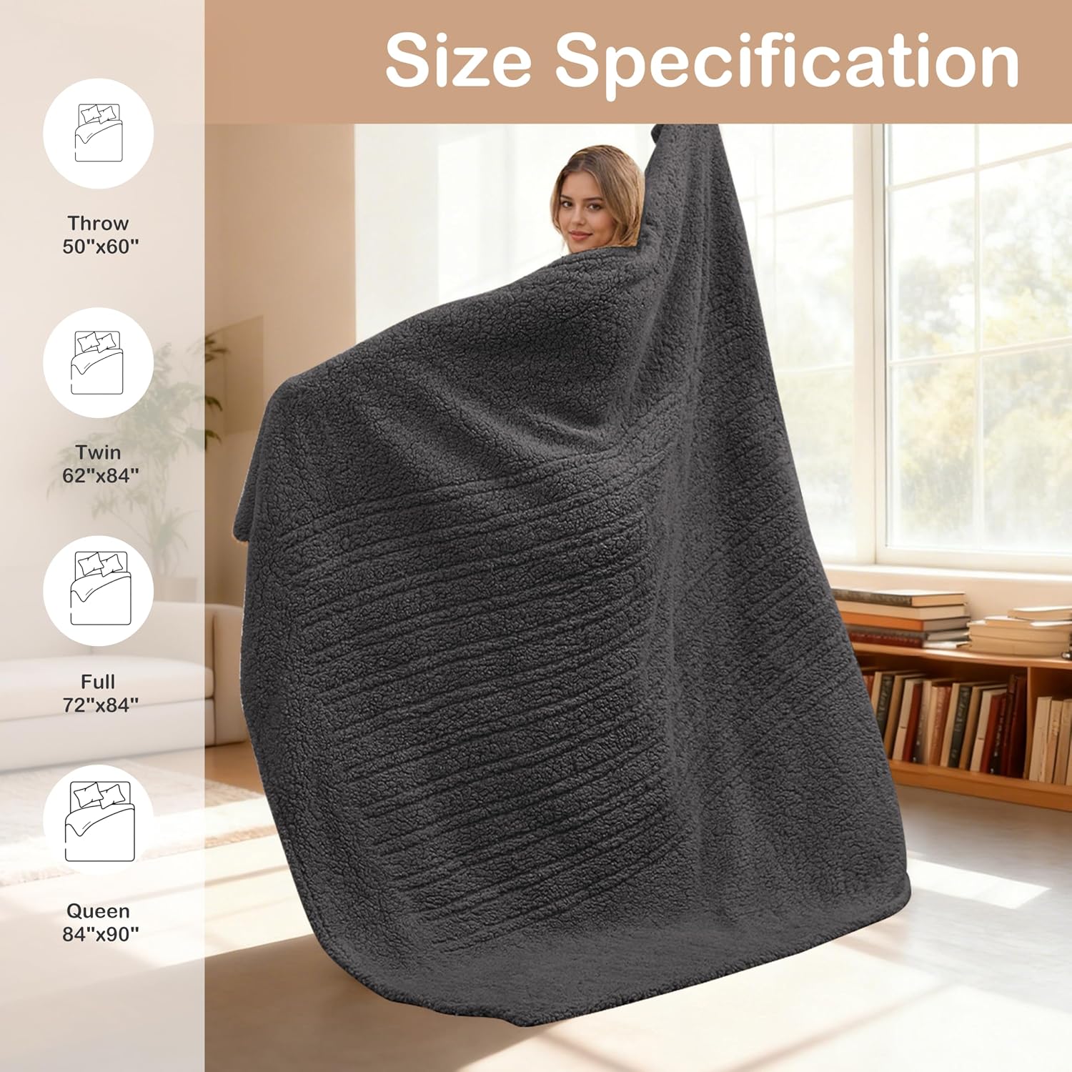 Detalle 2 de Eydna Electric Heated Blanket Full 72"×84"