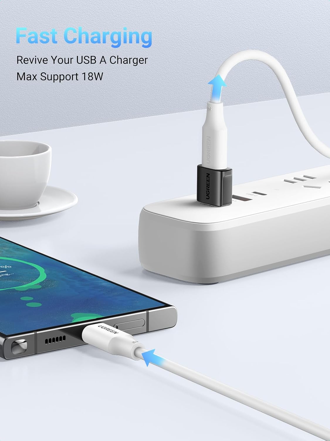 Detalle 2 de UGREEN USB-A to USB-C Adapter 3-Pack