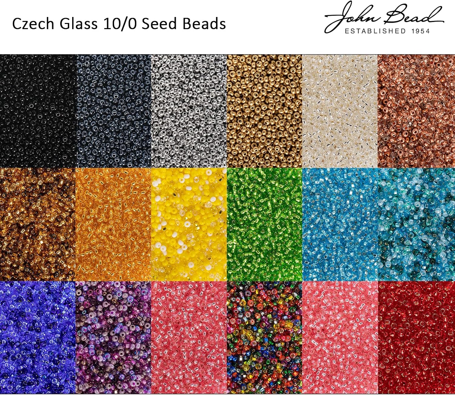 Detalle de John Bead Czech Glass Seed Beads 10/0
