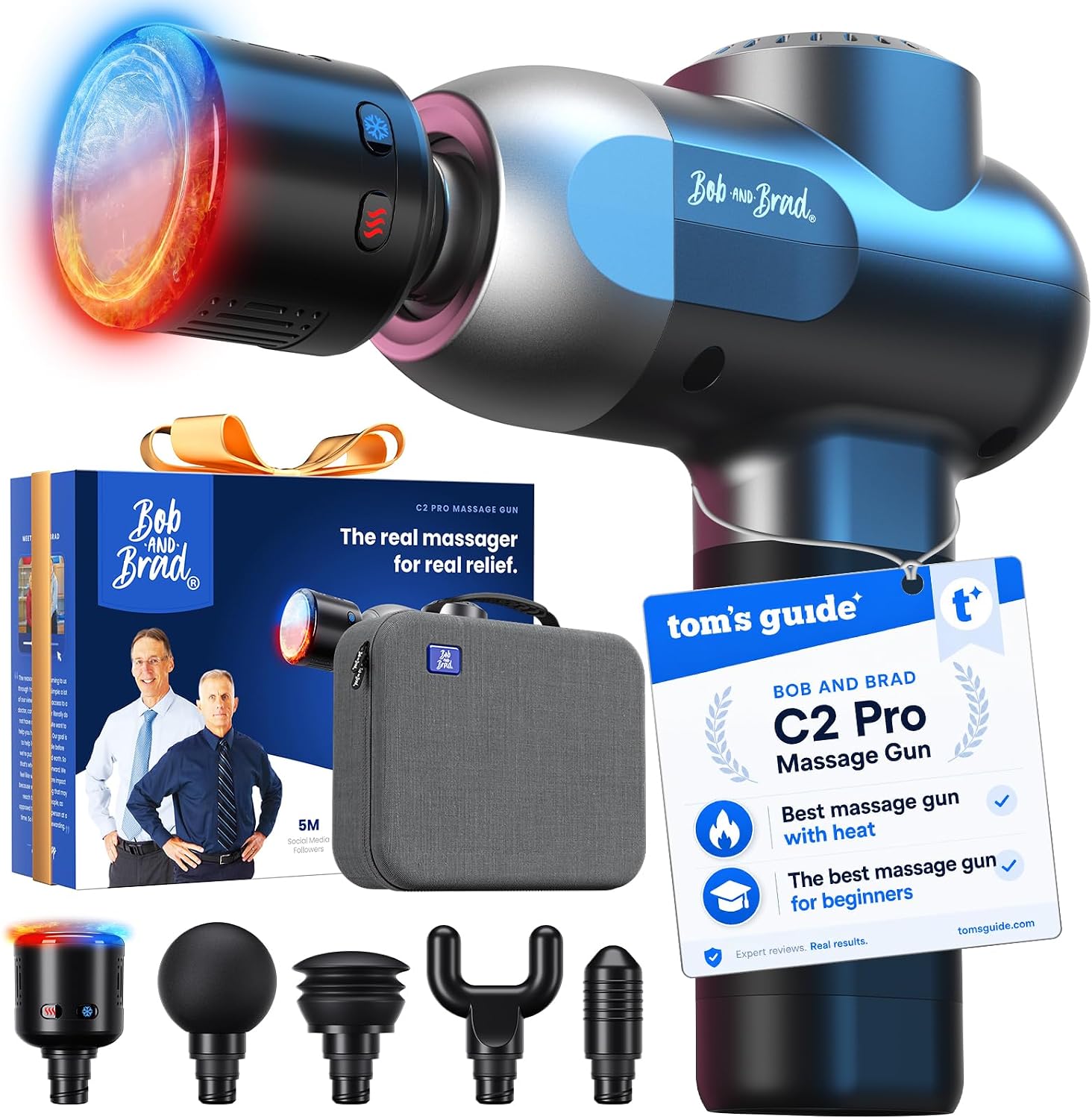 Detalle de BOB AND BRAD C2 Pro Massage Gun with Heat and Cold Therapy