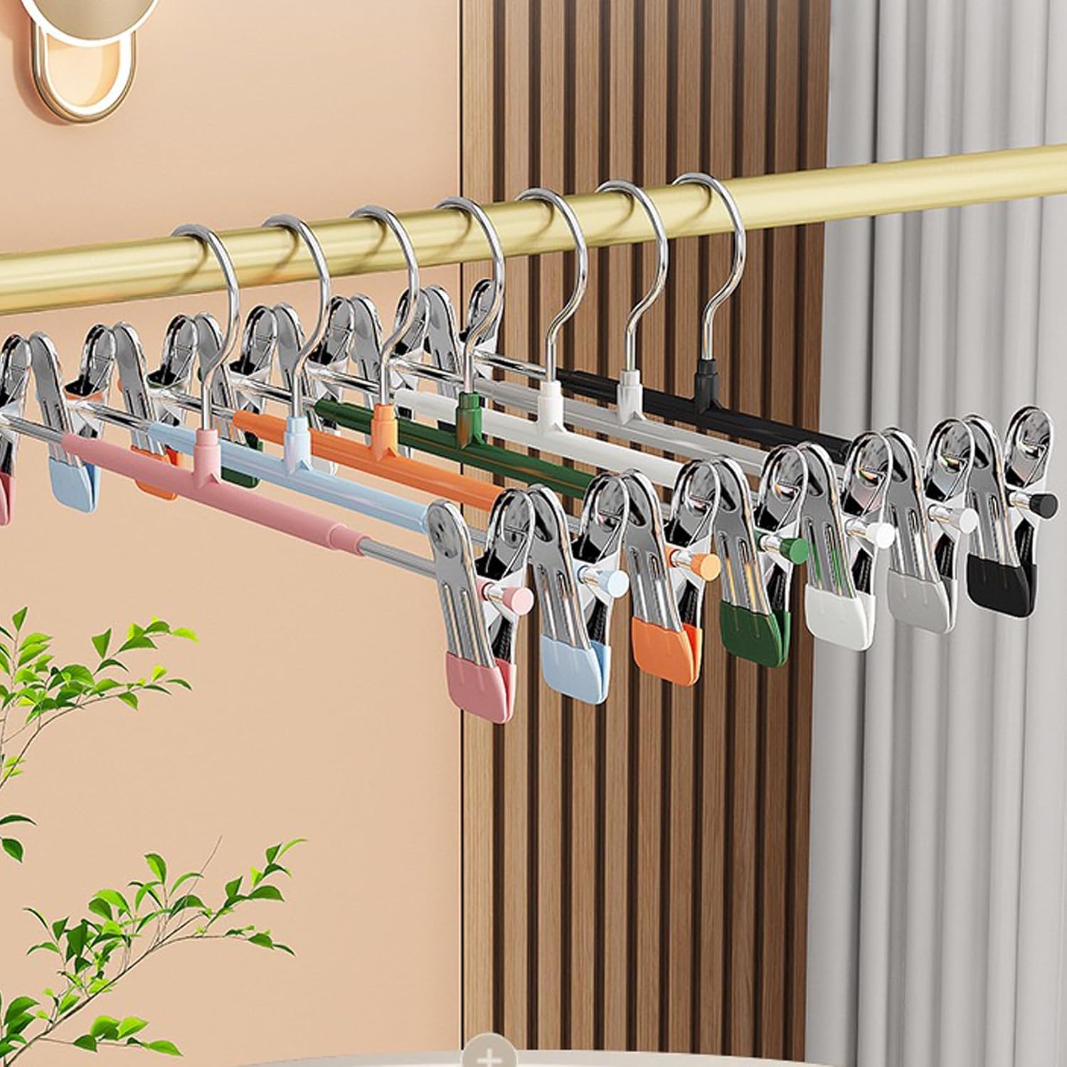 Thumbnail 6 de Supmaker 10 Pack Chrome Trouser Hanger – Heavy Duty, Space-Saving with Adjustable Clips