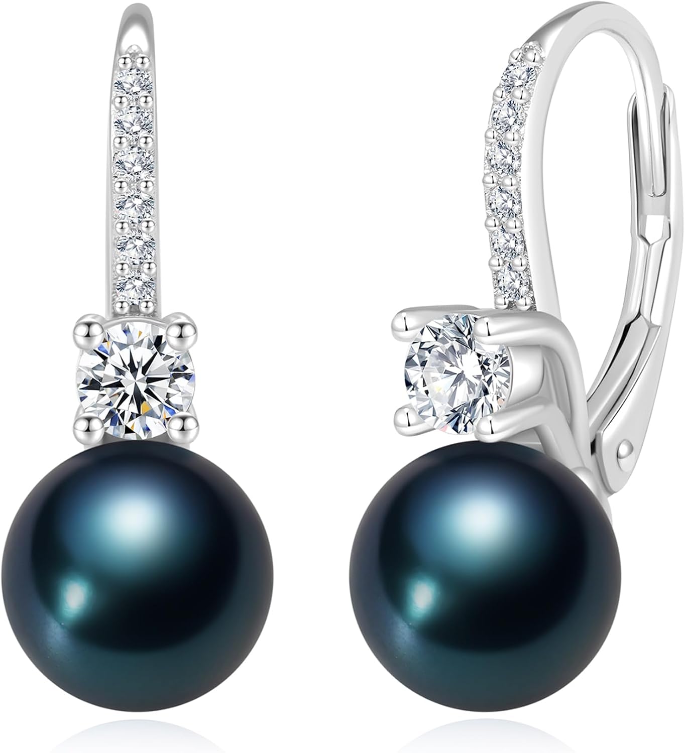 Detalle de BAMIKI Pearl Drop Earrings in 925 Sterling Silver