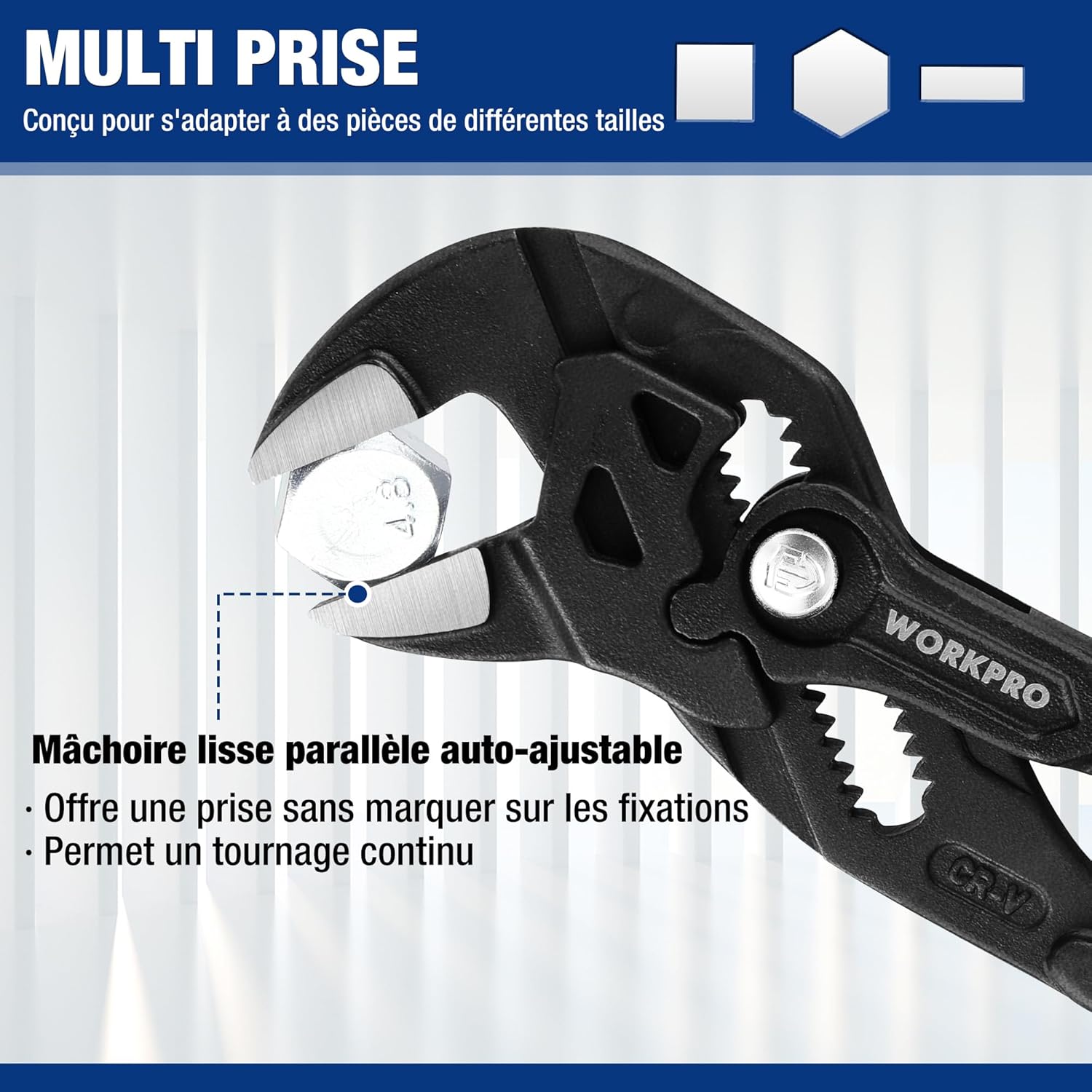 Thumbnail 3 de WORKPRO Clés à pince 180/255 mm