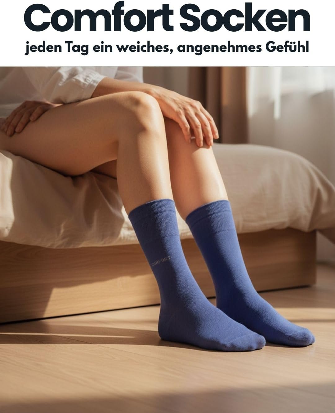 Detalle 2 de sockenkauf24 10 Paar Comfort Socken ohne Gummibund & ohne Naht für Damen und Herren