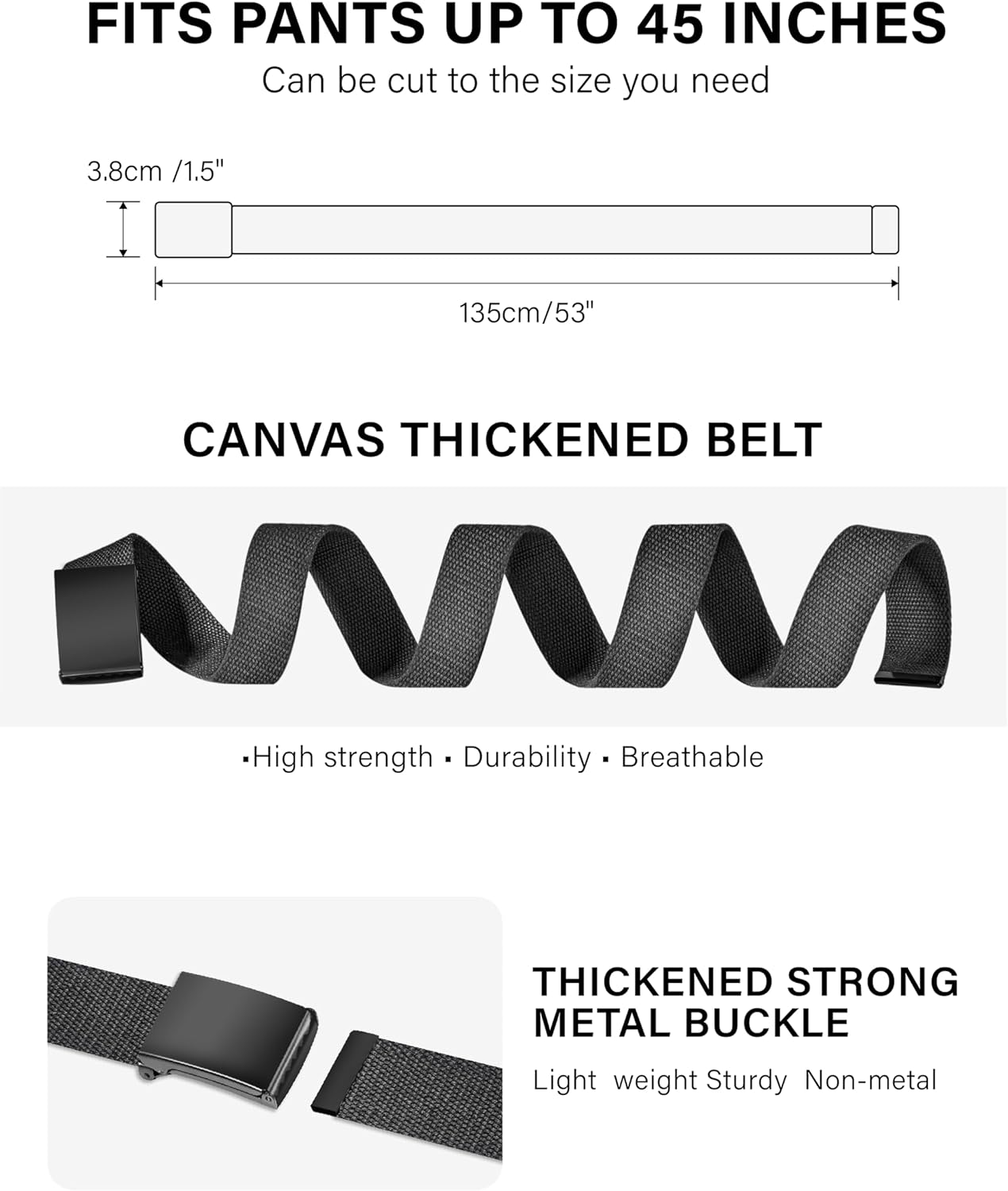 Thumbnail 2 de Ceinture homme LXMY tissu 135 cm