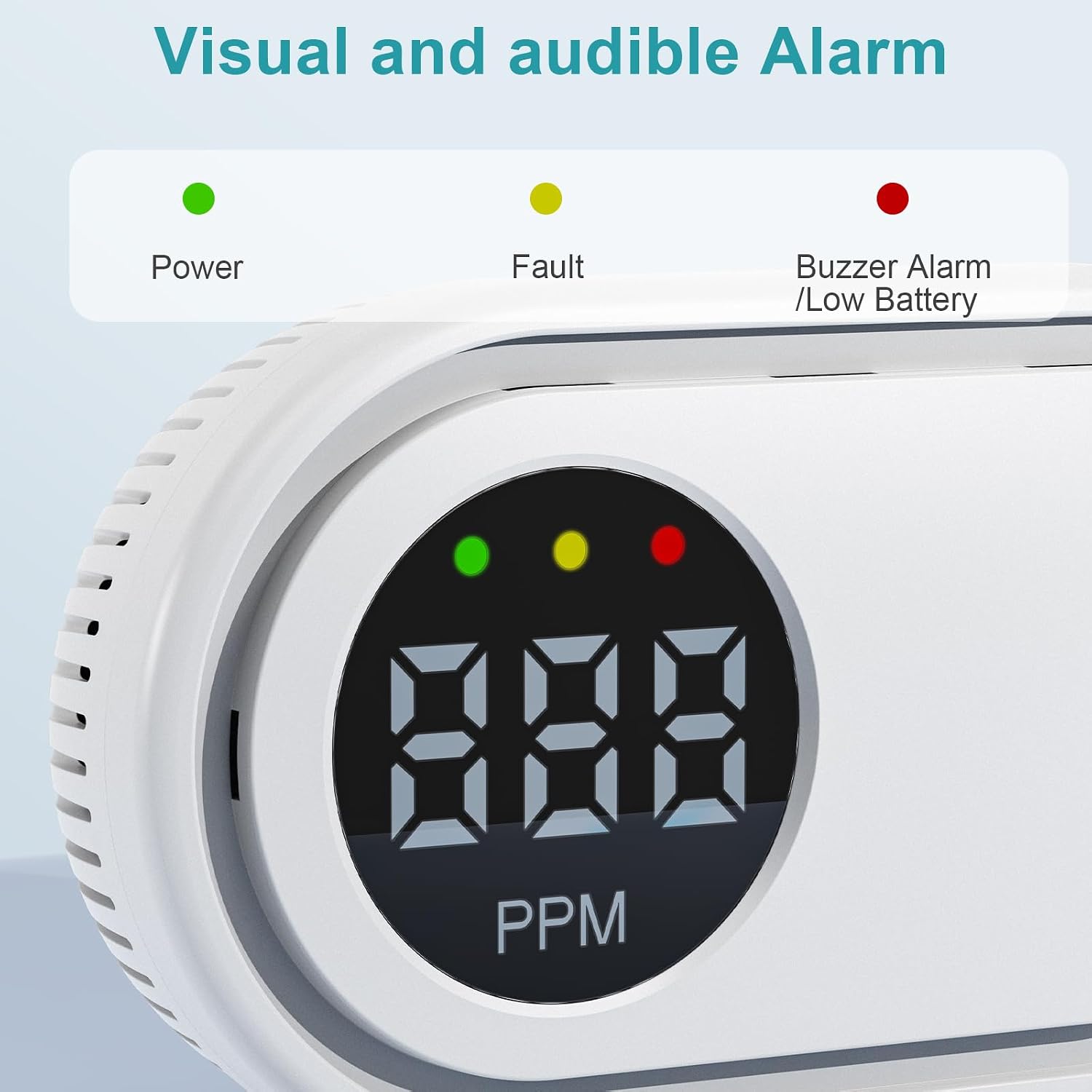 Thumbnail 2 de Carbon Monoxide Detector, Battery Powered CO Alarm with LED Digital Display