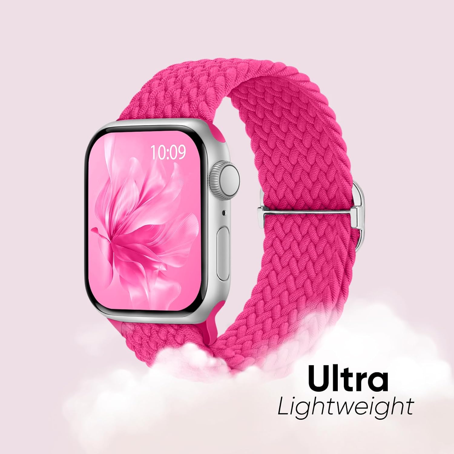 Detalle 2 de Raradev 5-Pack Braided Elastic Sport Loop Bands for Apple Watch (women) – compatible with 38–49mm models