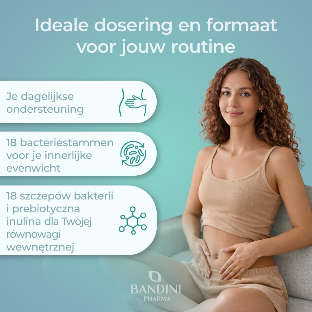 Detalle de BANDINI FLORAX PROBIOTICS probiotische capsules, 18 stammen en 20 miljard CFU