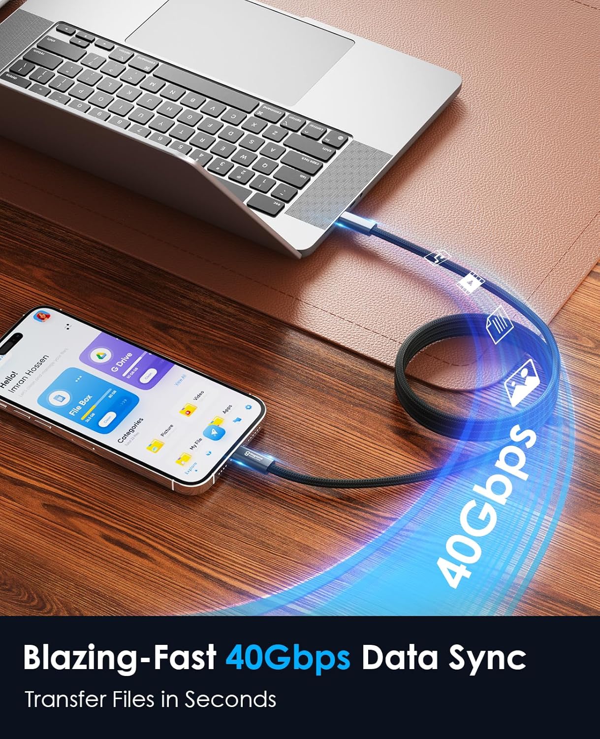 Thumbnail 4 de Cable USB 4 240W, 0,75m, soporte 8K y 4K 🔌