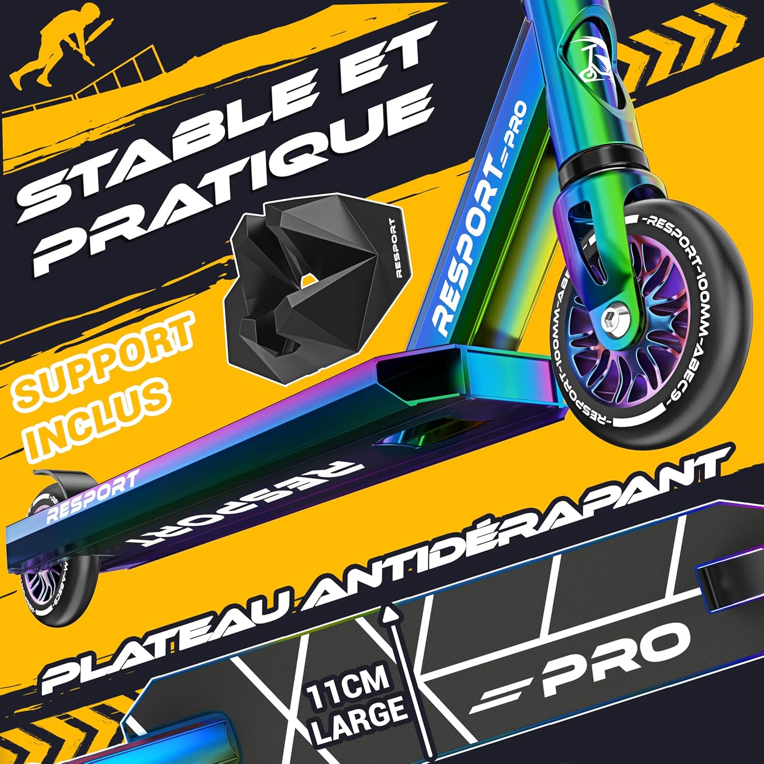 Thumbnail 2 de RE:SPORT Trottinette Stunt Revo Pro – sécurité et polyvalence pour enfants et adultes