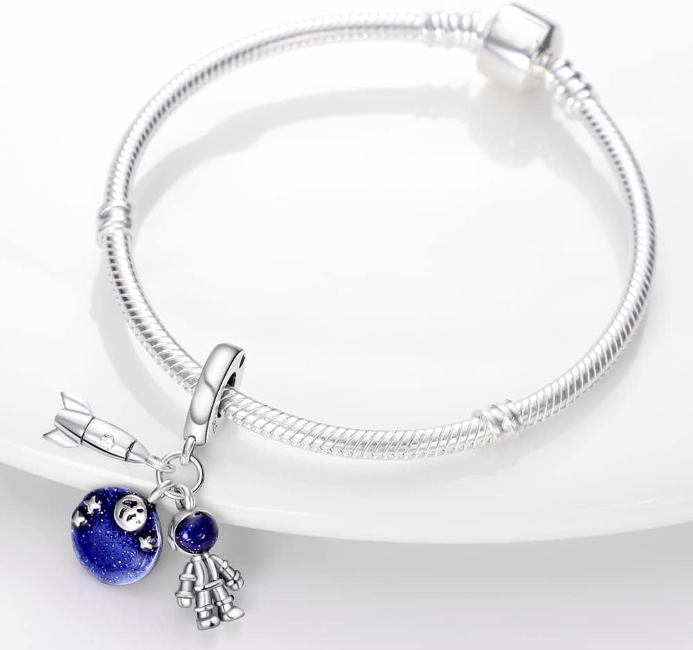 Thumbnail 1 de Pandach Damen Charm Anhänger aus 925 Sterling Silber mit Zirkonia – kompatibel mit europäischen Armbändern und Ketten