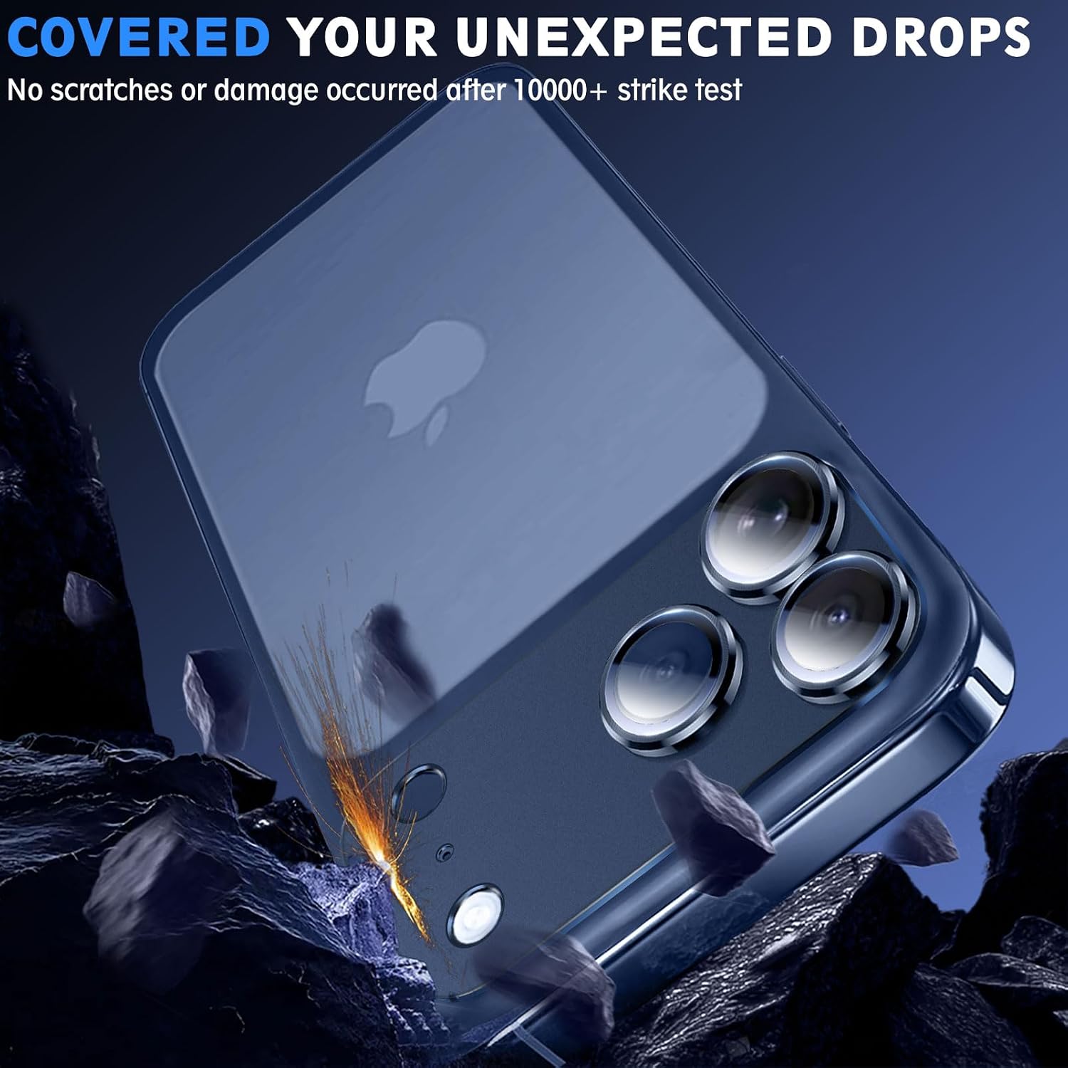 Thumbnail 6 de SiHPuoy iPhone 17 Pro Max Camera Lens Protector, Blue Metal and 9H Glass