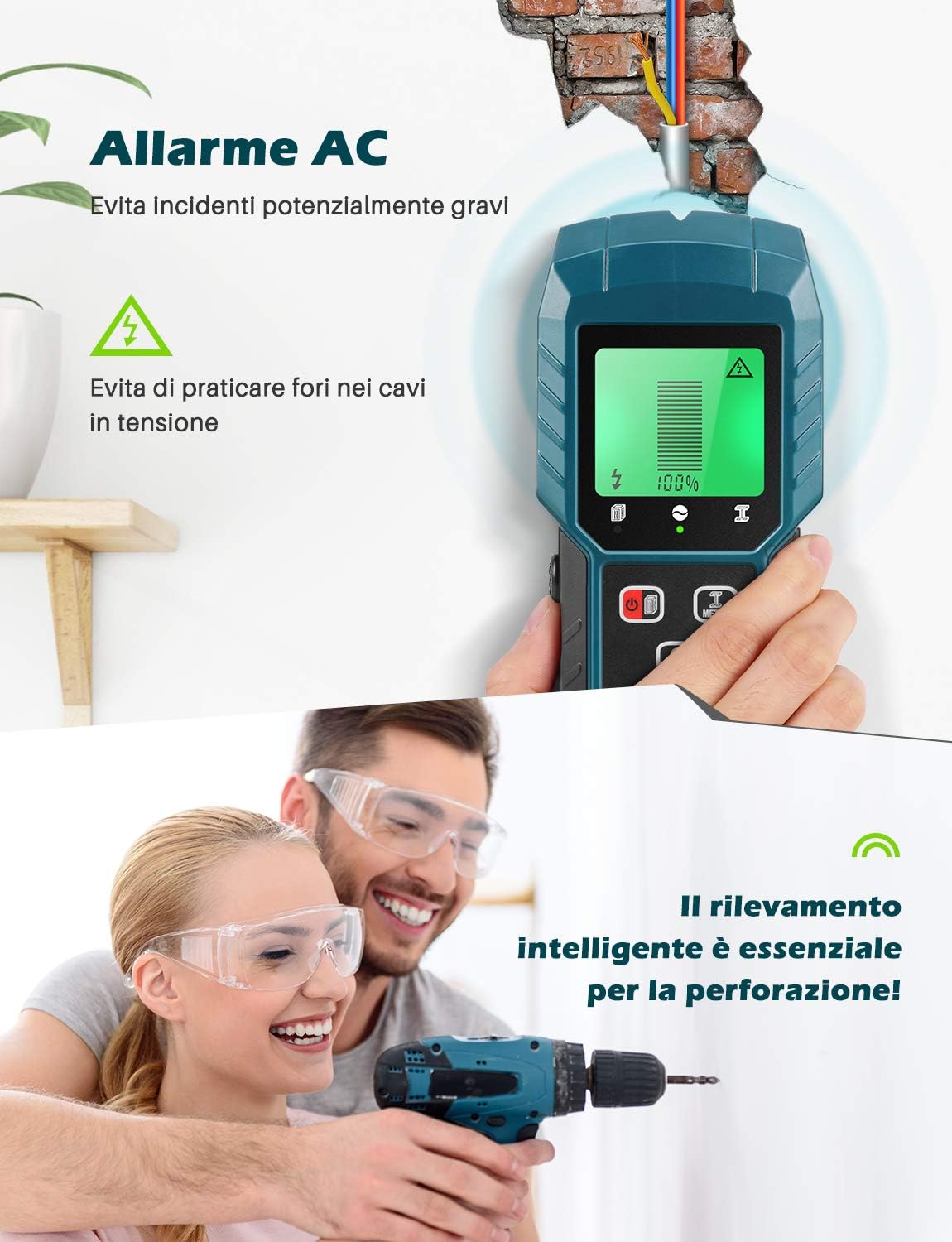 Detalle 2 de DETLEV PRO 5 in 1 Rilevatore Digitale cavi e tubi 5 modalità