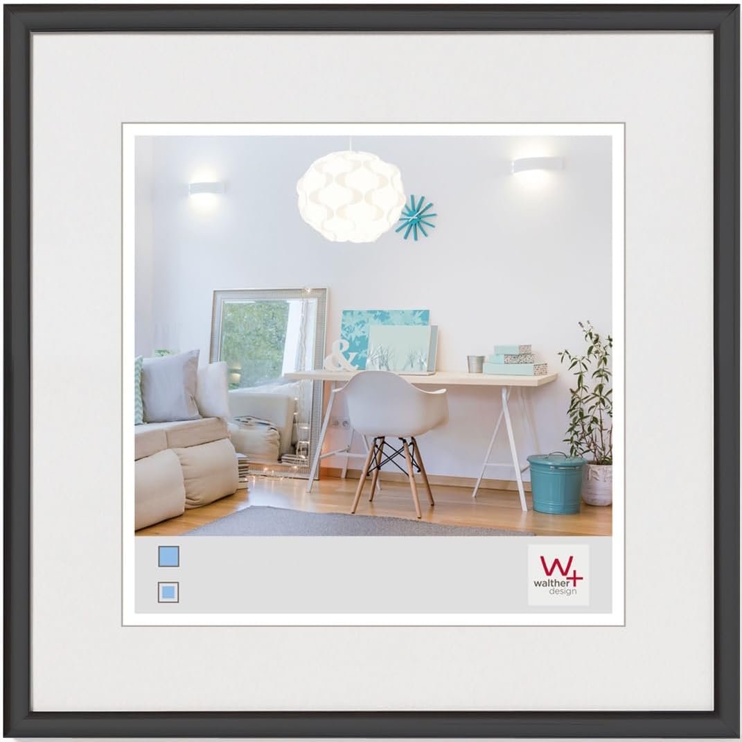 Thumbnail 1 de Walther Design Cadre photo noir 30 x 30 cm – lot de 2 cadres en plastique New Lifestyle KV330BD