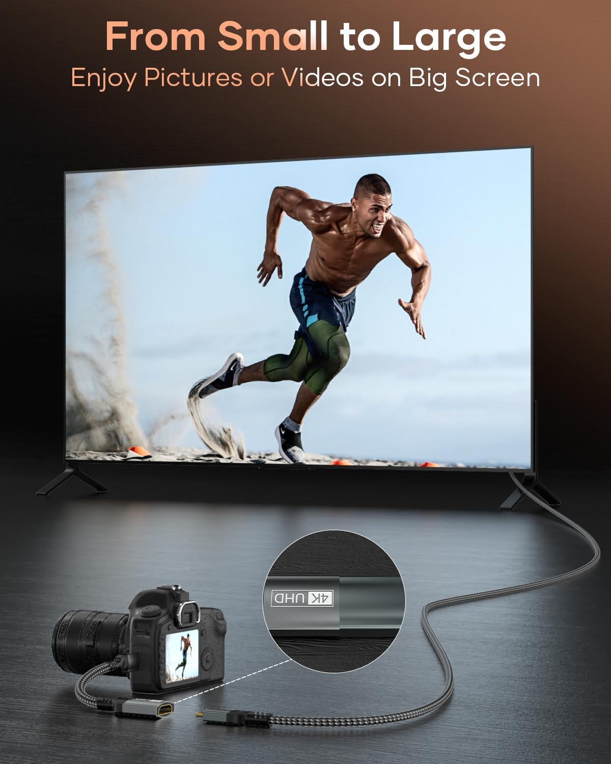 Thumbnail 2 de Nersligek Adaptateur Mini HDMI vers HDMI 4K@60Hz