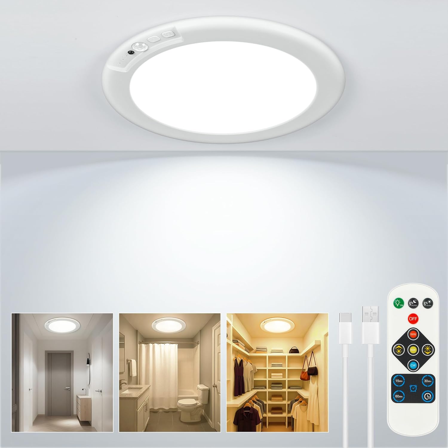 Detalle de Wireless Closet Lights Motion Sensor 1-Pack 🔆