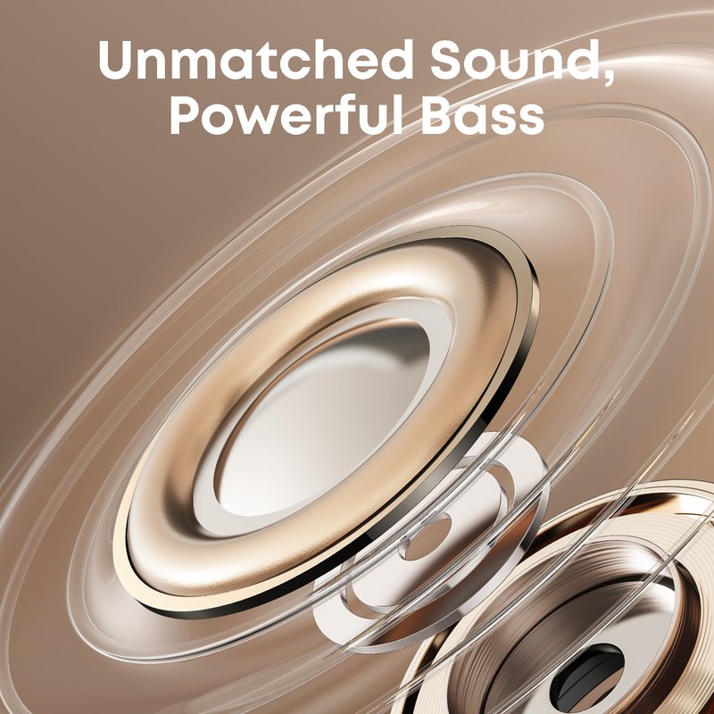 Detalle de soundcore Aeroclip, auriculares open-ear Bluetooth 5.4, color champán blanco