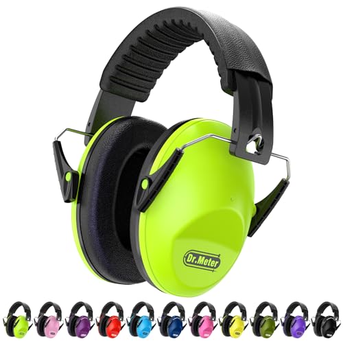 Detalle de Dr.meter Casque Anti Bruit Enfant – SNR 27 dB, régleable et pliable, couleur Verte
